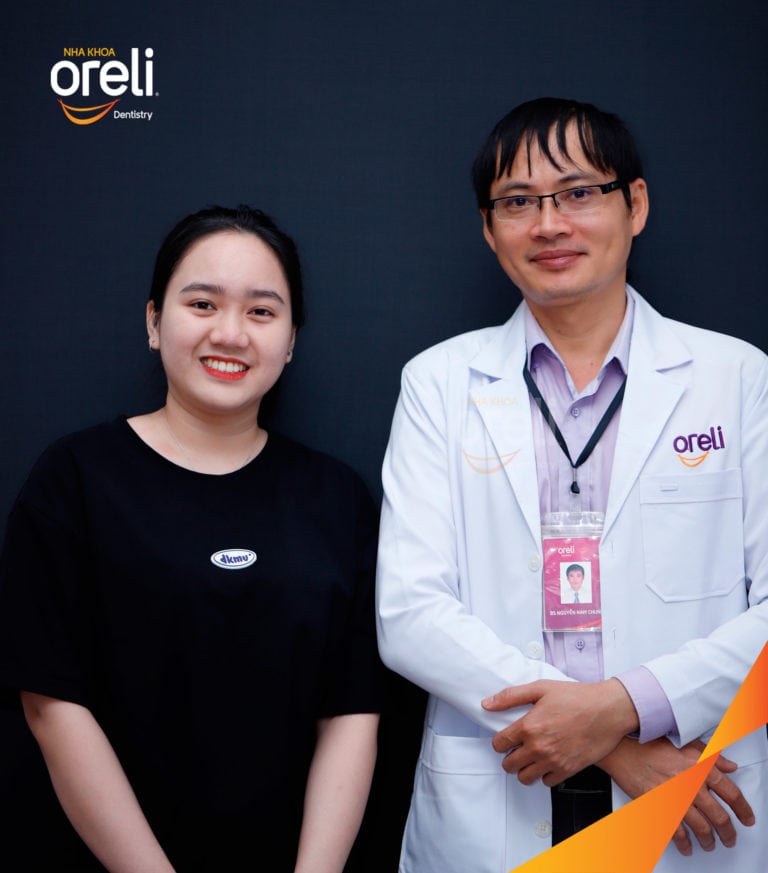 Ca chỉnh móm chen chúc răng nặng kết quả thay đổi nụ cười tại Oreli