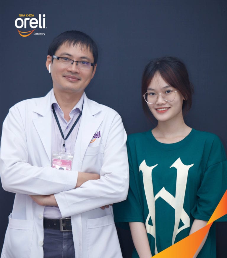 Ca niềng răng sai khớp cắn hạng 3 móm răng chen chúc điều trị tại Oreli